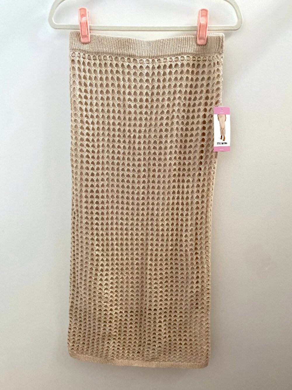 NWT Steve Madden Beige Crochet Maxi Skirt - Size Small